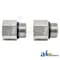 A & I Products Straight Solid Male ORB X Female ORB Adapter, 2 pack 3.75" x4" x2" A-43A17 - alternate 2